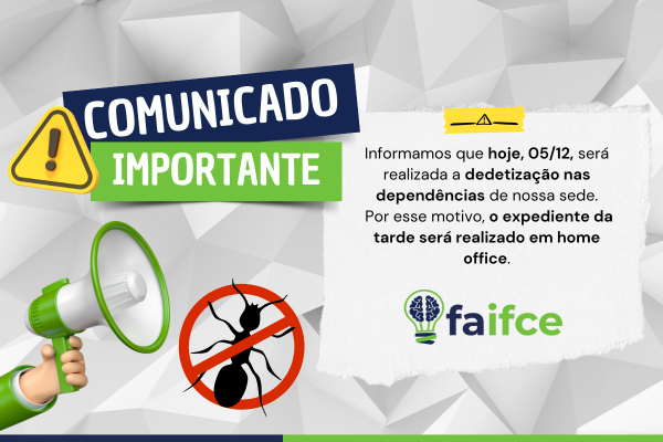 📢 Aviso Importante: Dedetização na Sede